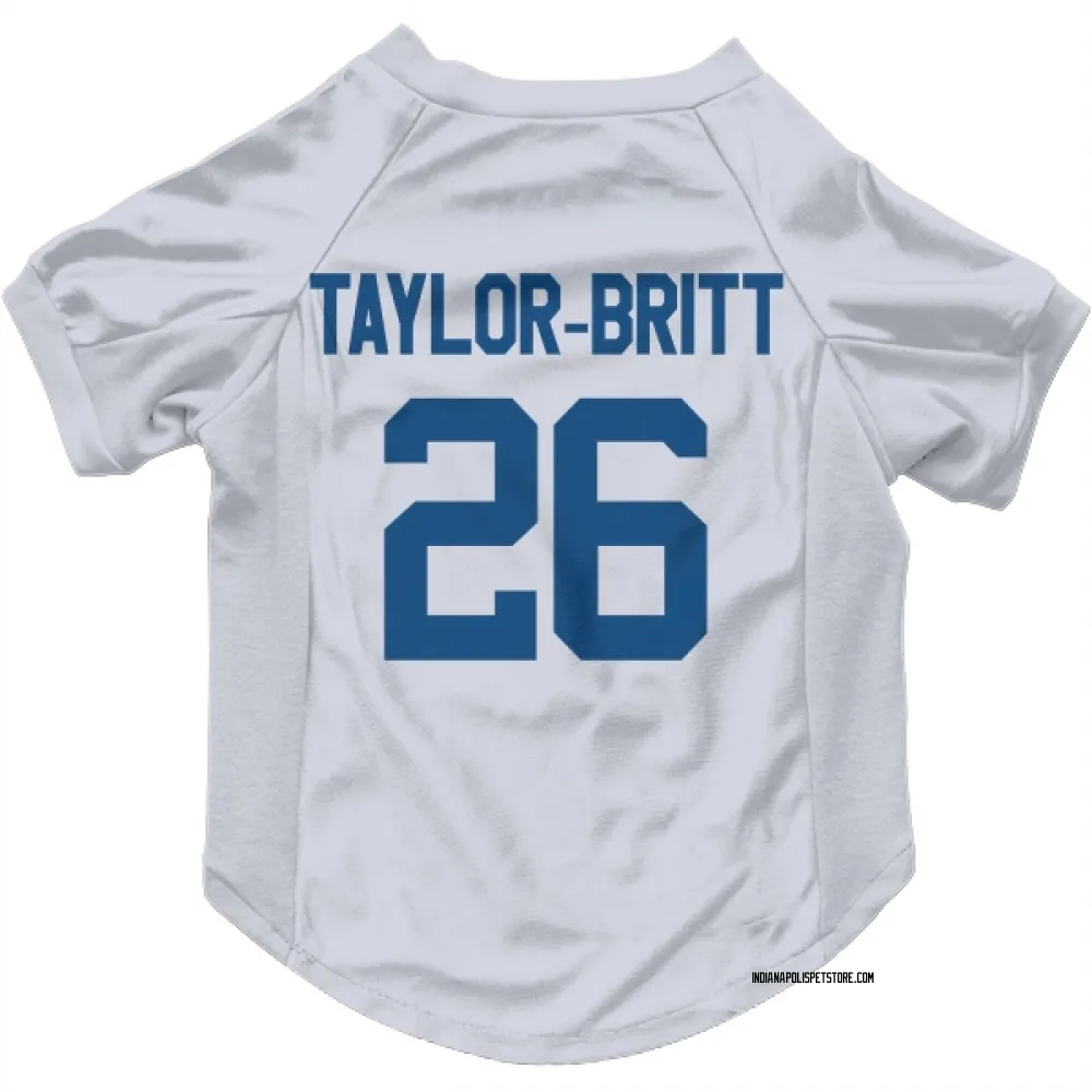 Indianapolis Colts Cam Taylor-Britt White Pet Jersey for Dog & Cat