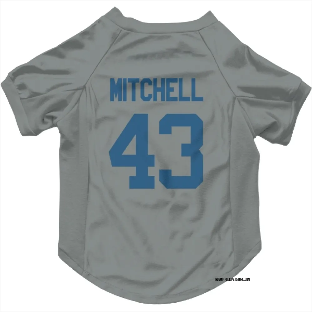 Indianapolis Colts Cameron Mitchell Gray Pet Jersey for Dog & Cat