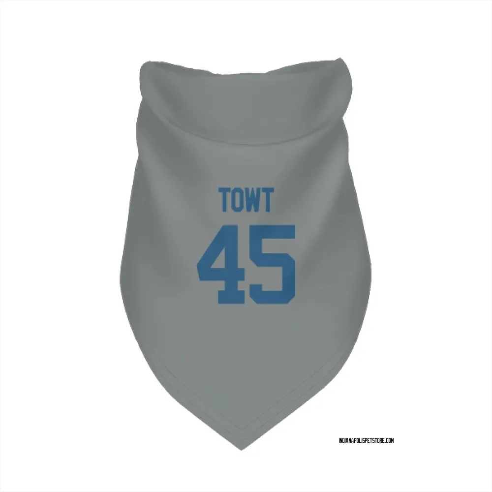 Indianapolis Colts Carson Towt Gray Pet Bandana for Dog & Cat