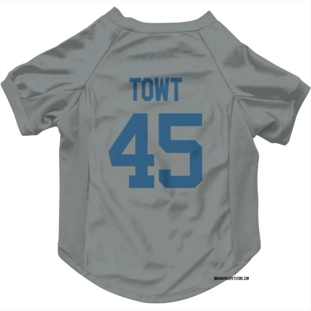 Indianapolis Colts Carson Towt Gray Pet Jersey for Dog & Cat