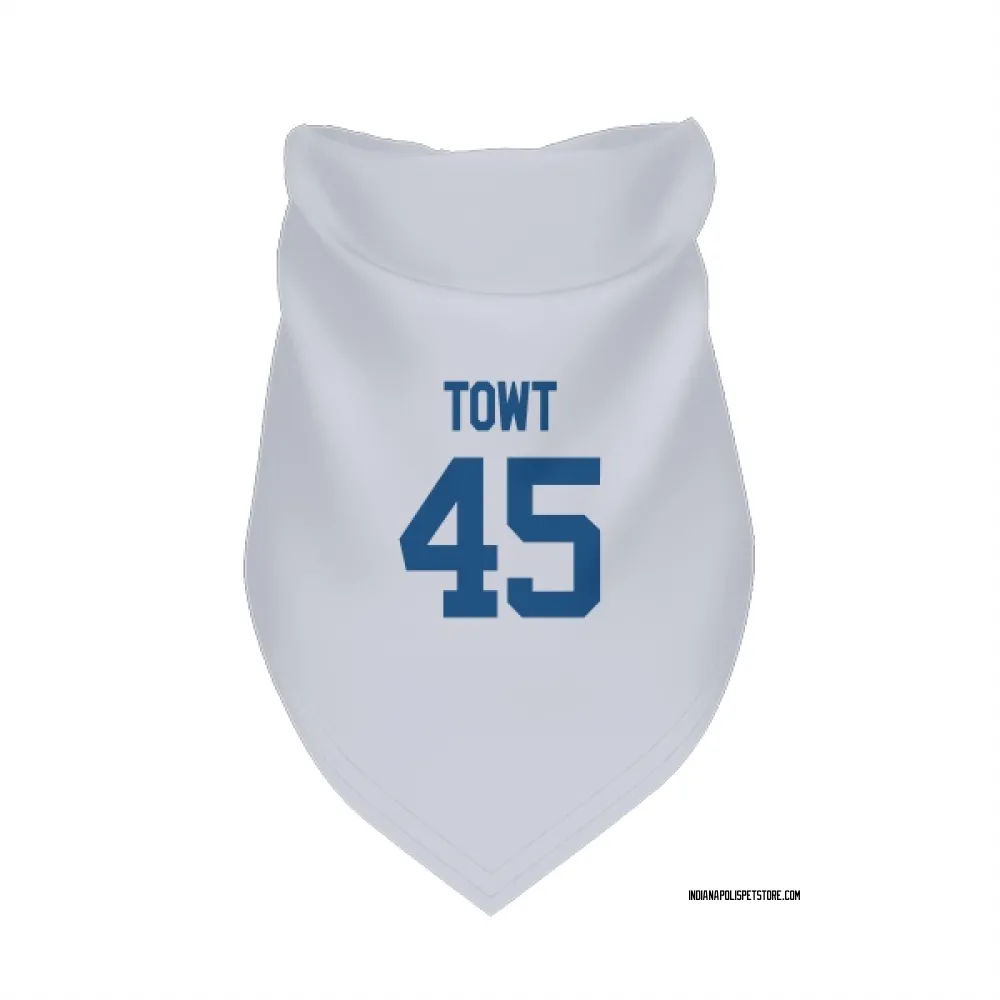 Indianapolis Colts Carson Towt White Pet Bandana for Dog & Cat