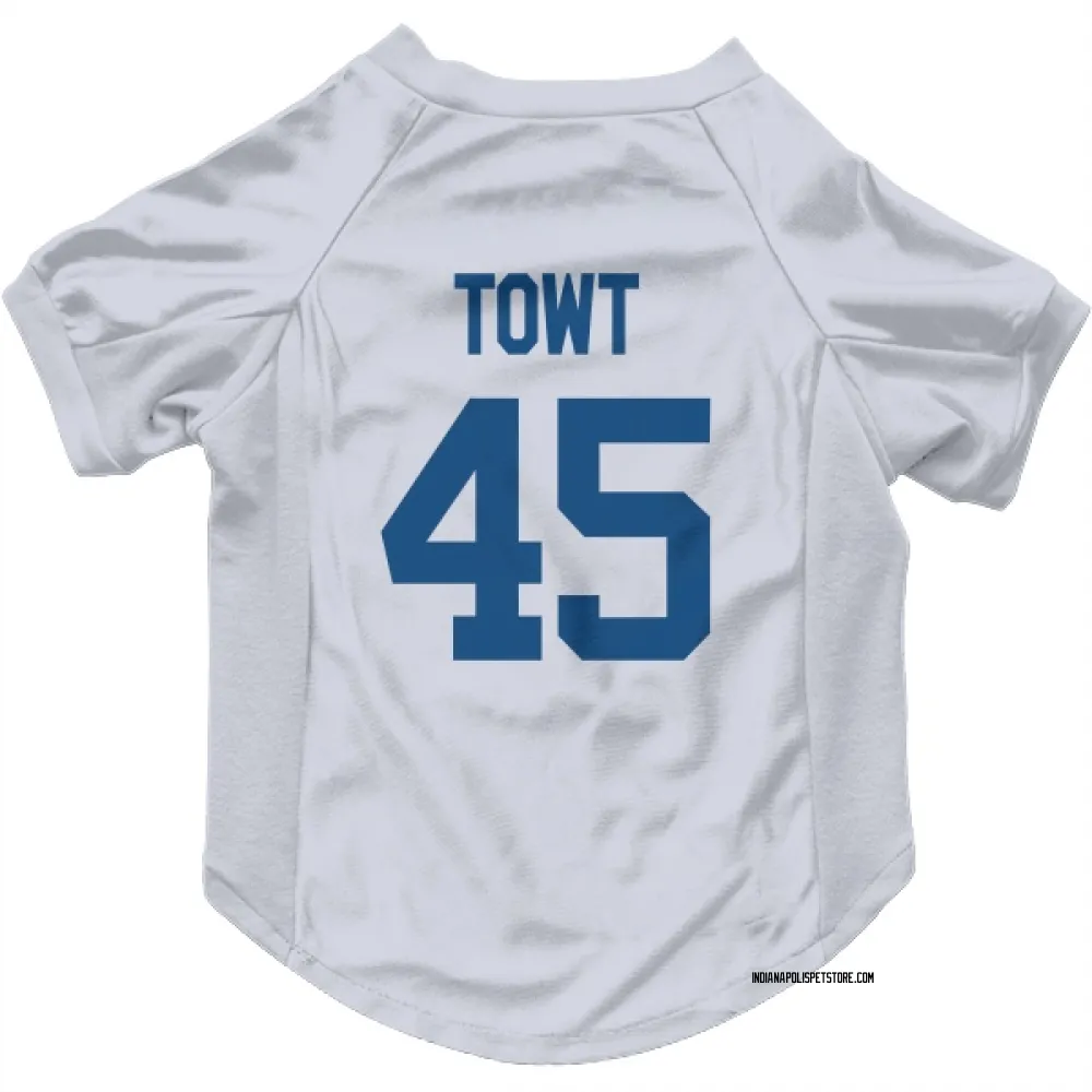Indianapolis Colts Carson Towt White Pet Jersey for Dog & Cat