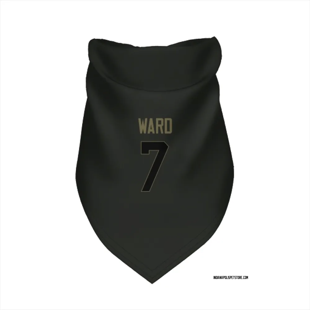 Indianapolis Colts Charvarius Ward Black Service Pet Bandana for Dog & Cat