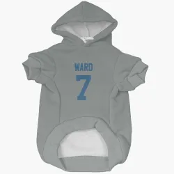 Indianapolis Colts Charvarius Ward Gray Pet Hoodie for Dog & Cat