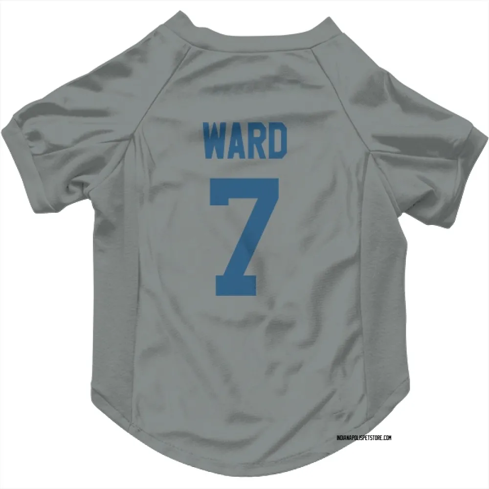 Indianapolis Colts Charvarius Ward Gray Pet Jersey for Dog & Cat