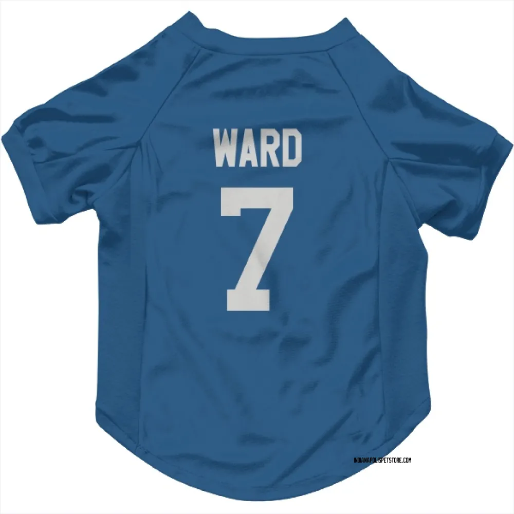 Indianapolis Colts Charvarius Ward Royal Pet Jersey for Dog & Cat