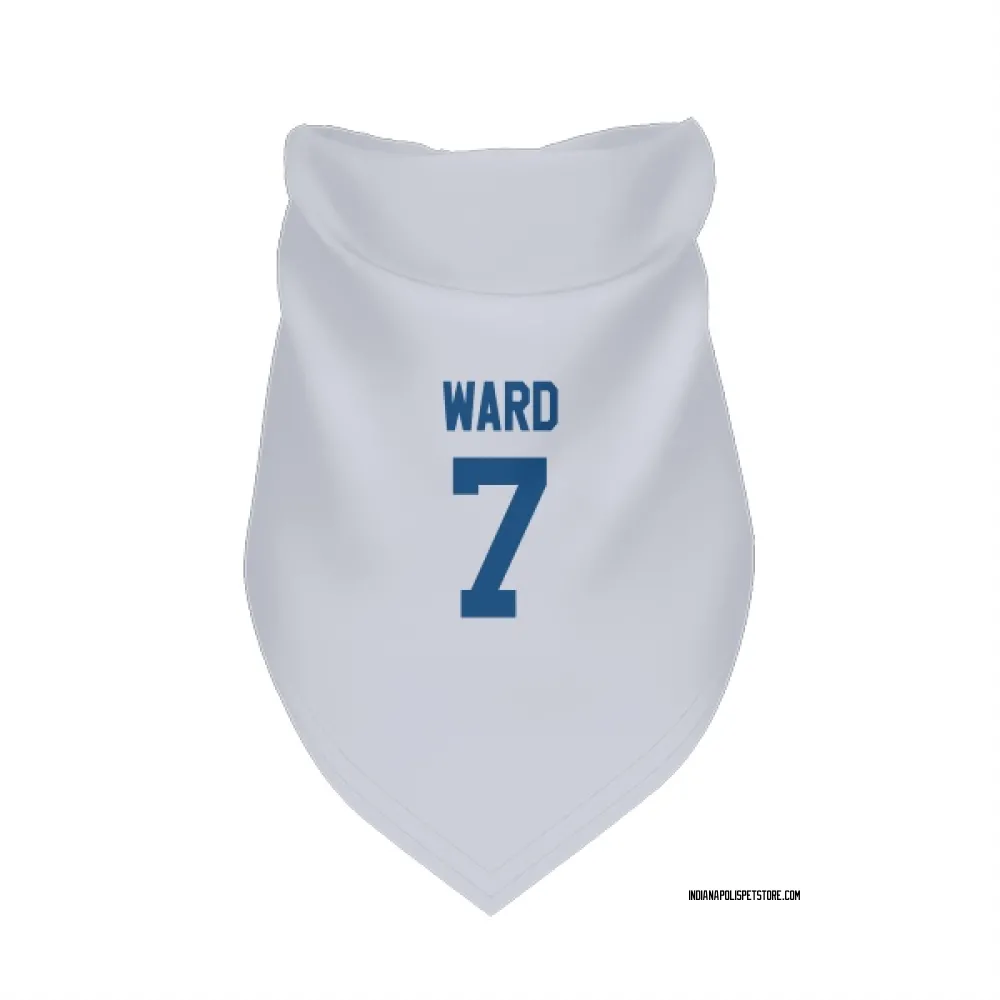 Indianapolis Colts Charvarius Ward White Pet Bandana for Dog & Cat