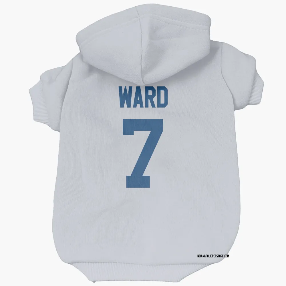 Indianapolis Colts Charvarius Ward White Pet Hoodie for Dog & Cat