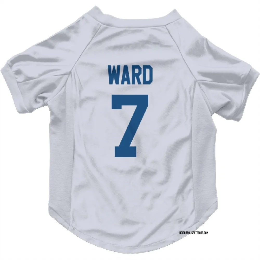 Indianapolis Colts Charvarius Ward White Pet Jersey for Dog & Cat