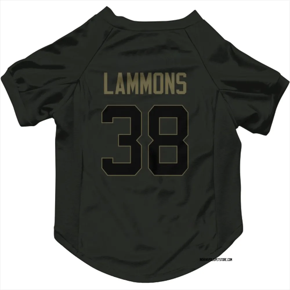 Indianapolis Colts Chris Lammons Black Service Pet Jersey for Dog & Cat