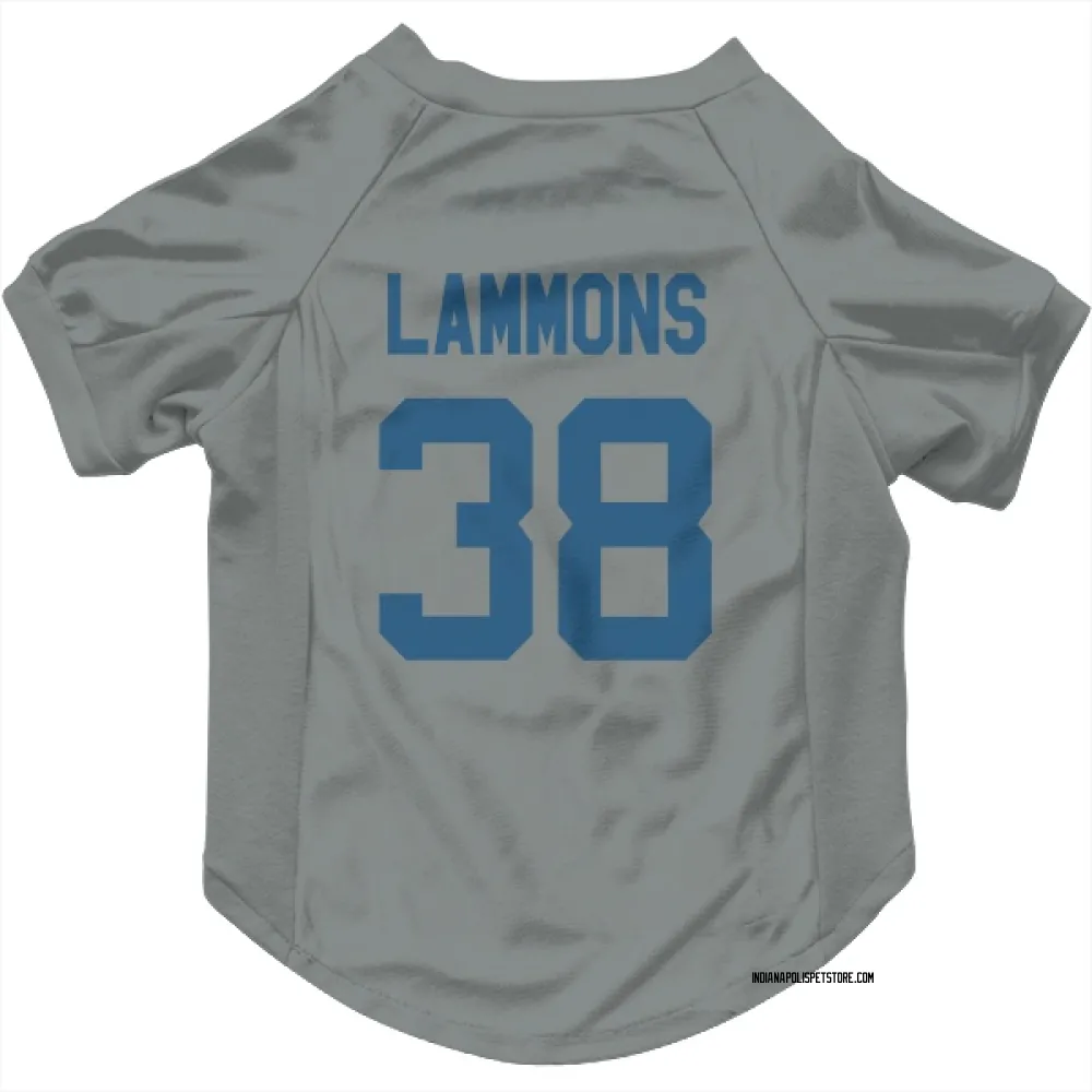 Indianapolis Colts Chris Lammons Gray Pet Jersey for Dog & Cat