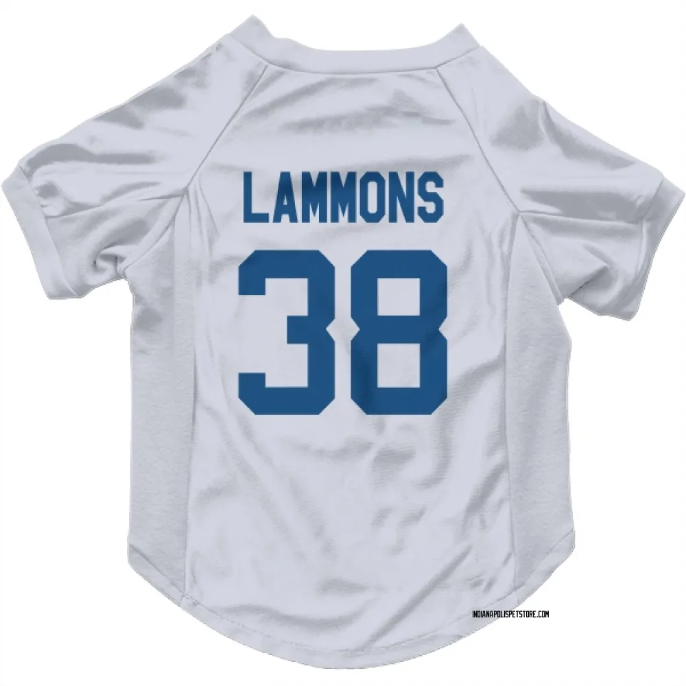 Indianapolis Colts Chris Lammons White Pet Jersey for Dog & Cat