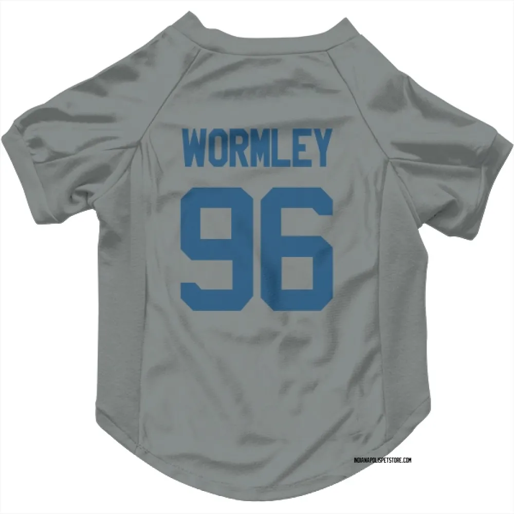 Indianapolis Colts Chris Wormley Gray Pet Jersey for Dog & Cat