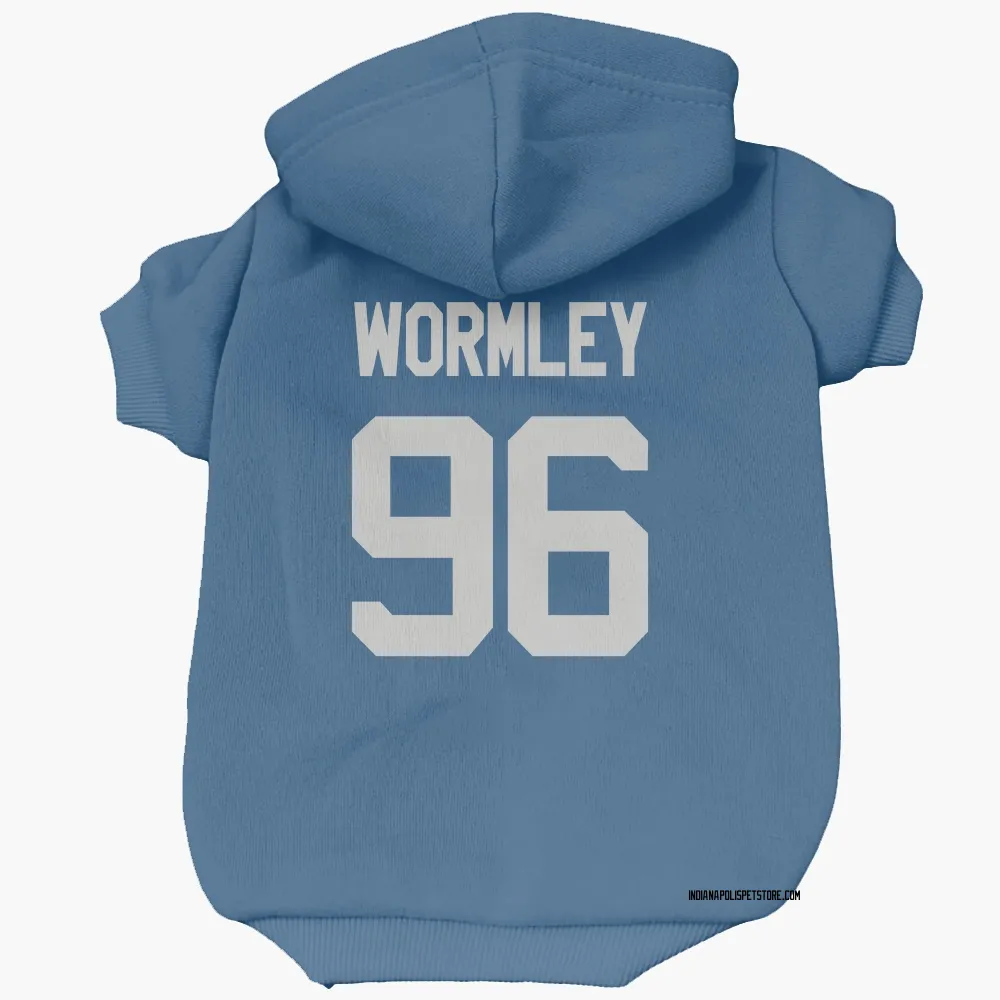Indianapolis Colts Chris Wormley Royal Pet Hoodie for Dog & Cat
