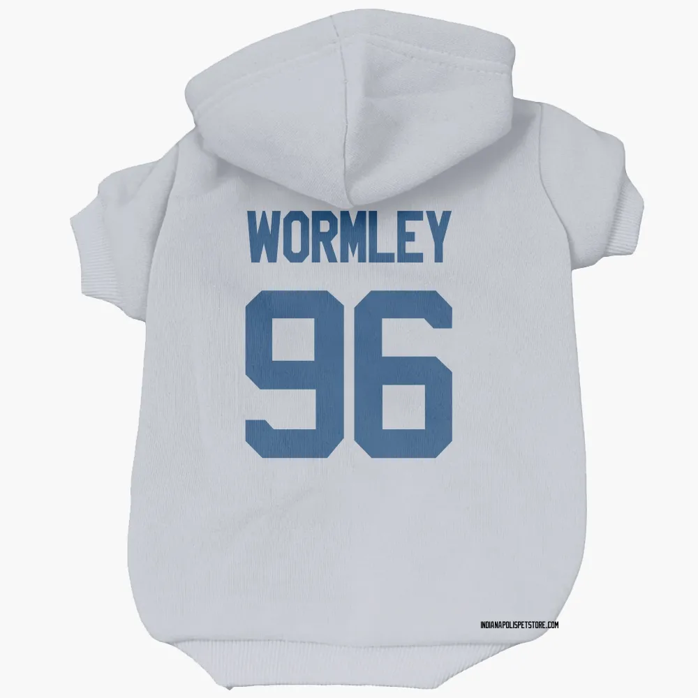 Indianapolis Colts Chris Wormley White Pet Hoodie for Dog & Cat