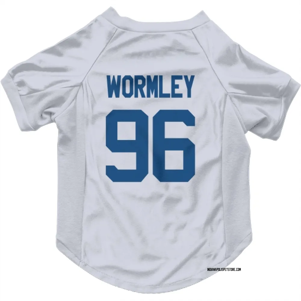 Indianapolis Colts Chris Wormley White Pet Jersey for Dog & Cat