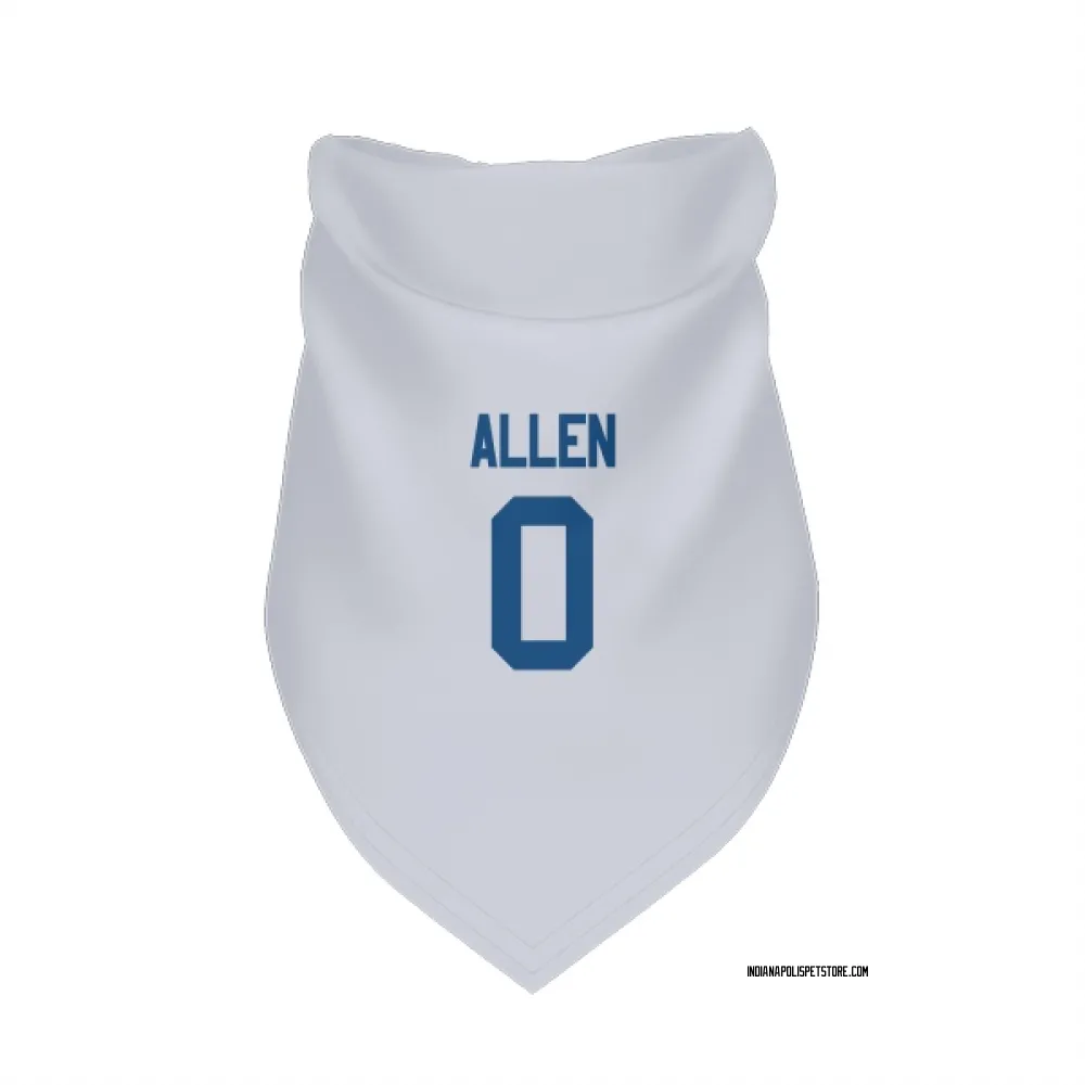Indianapolis Colts CJ Allen White Pet Bandana for Dog & Cat