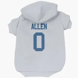 Indianapolis Colts CJ Allen White Pet Hoodie for Dog & Cat