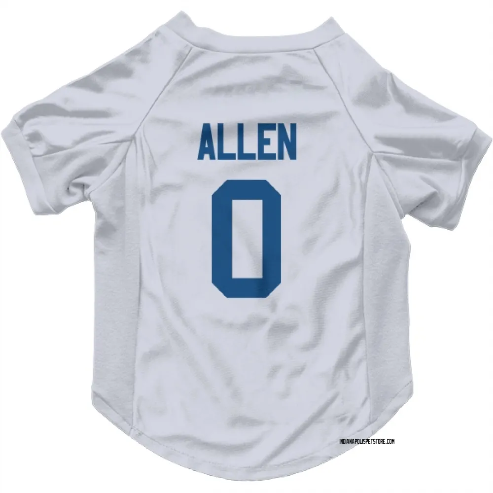 Indianapolis Colts CJ Allen White Pet Jersey for Dog & Cat