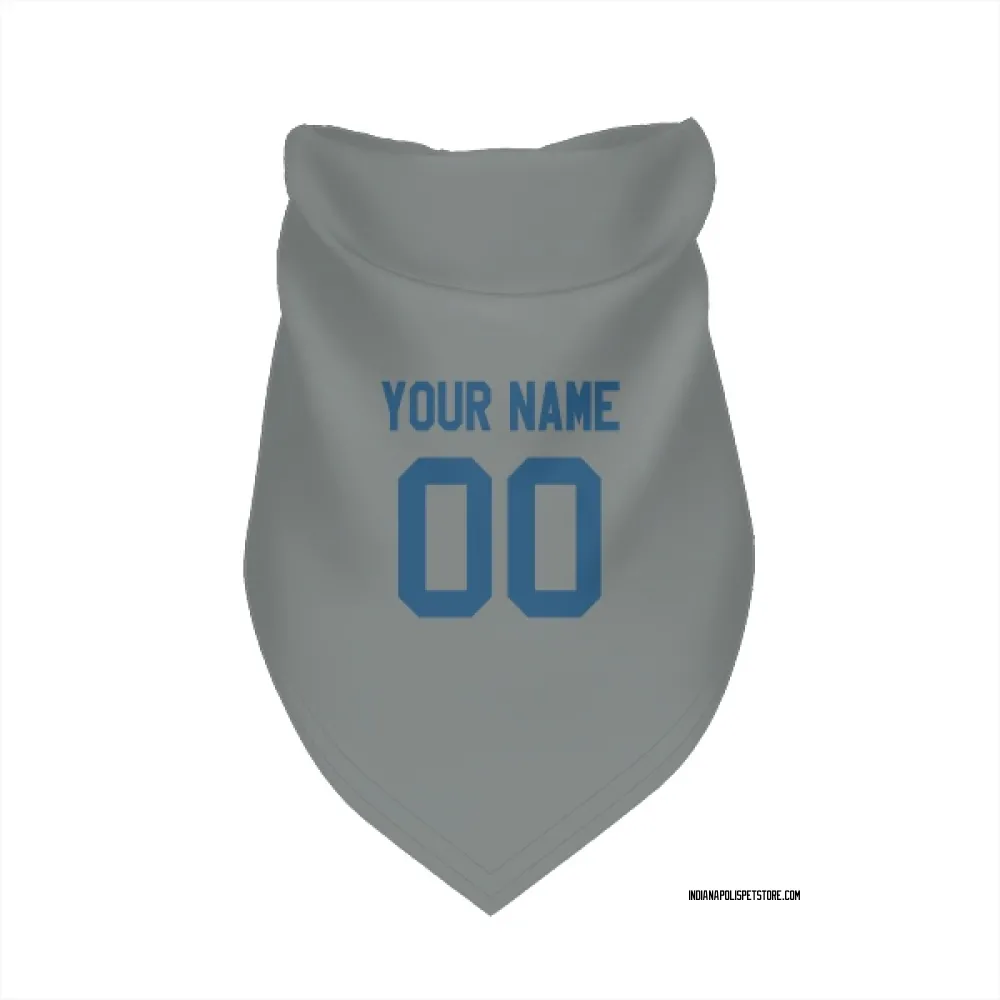 Indianapolis Colts Custom Gray Pet Bandana for Dog & Cat