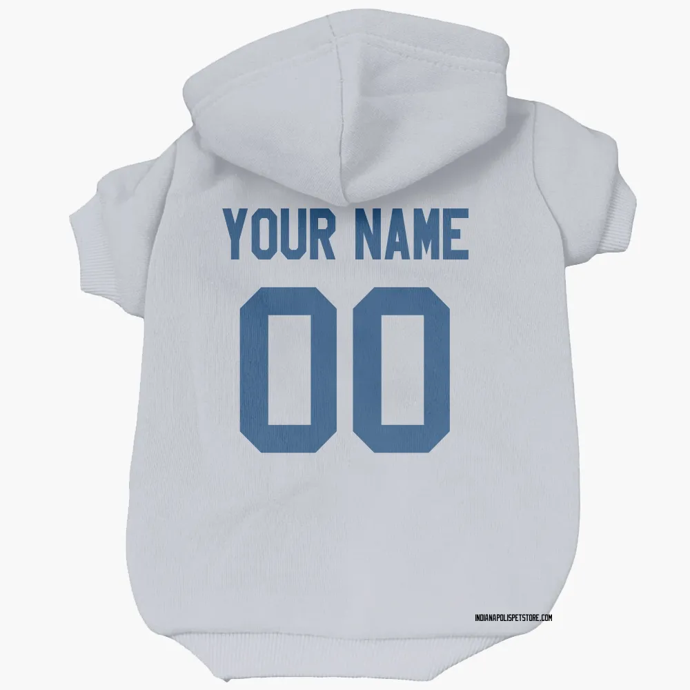 Indianapolis Colts Custom White Pet Hoodie for Dog & Cat