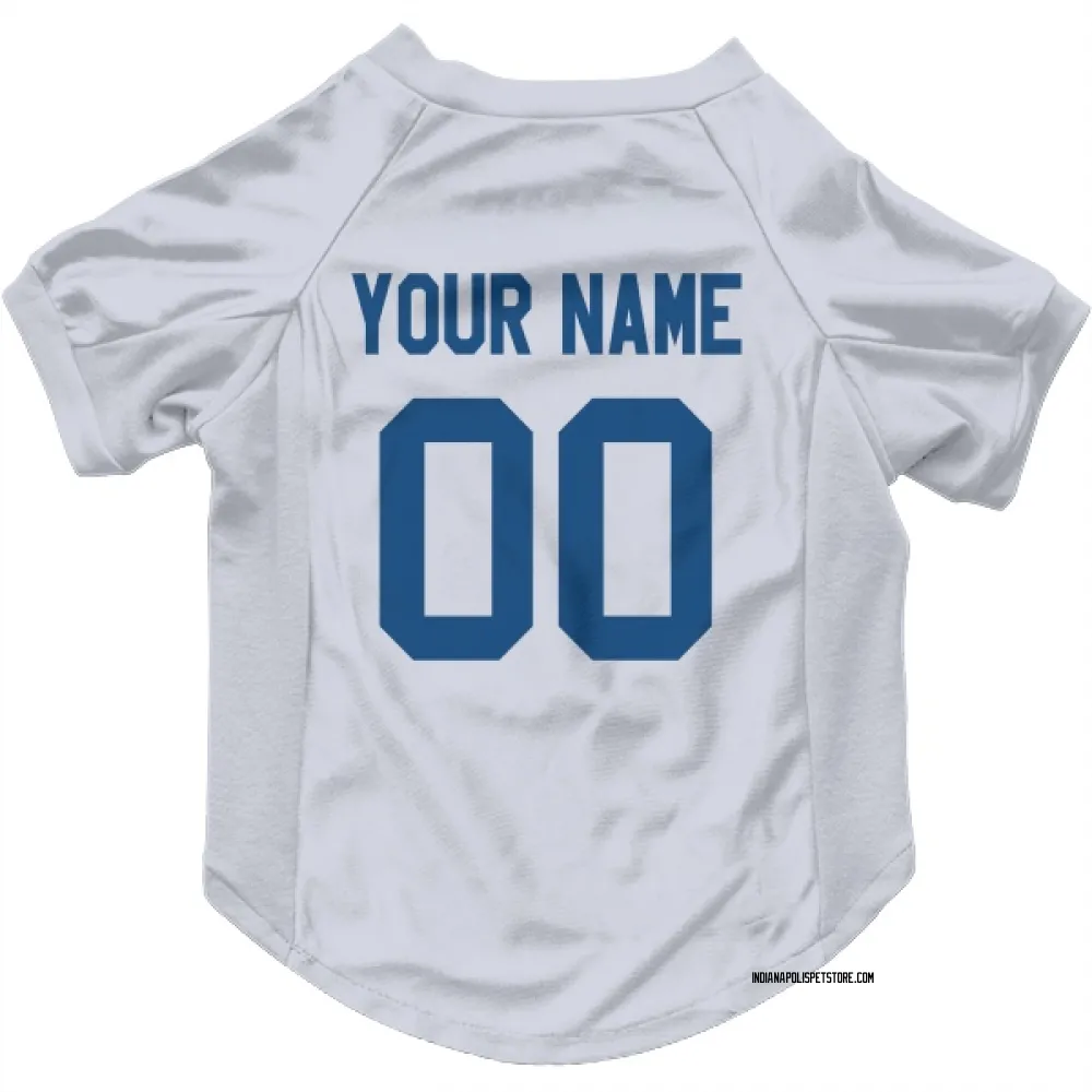 Indianapolis Colts Custom White Pet Jersey for Dog & Cat