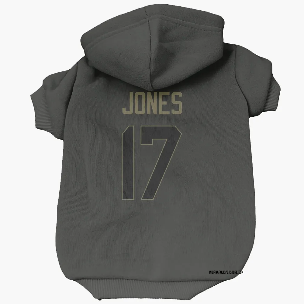 Indianapolis Colts Daniel Jones Black Service Pet Hoodie for Dog & Cat