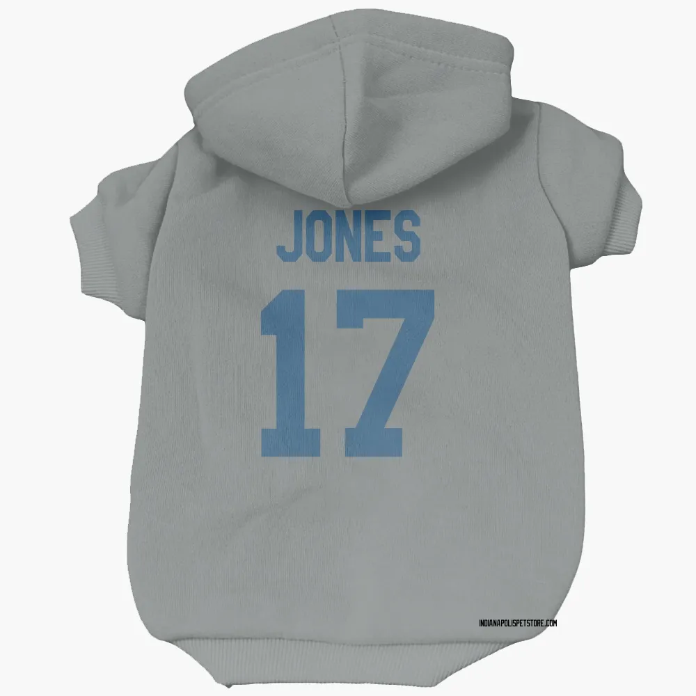 Indianapolis Colts Daniel Jones Gray Pet Hoodie for Dog & Cat