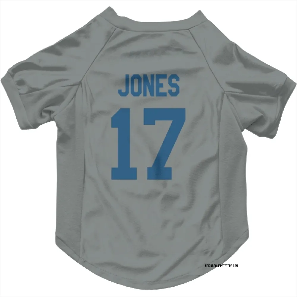 Indianapolis Colts Daniel Jones Gray Pet Jersey for Dog & Cat