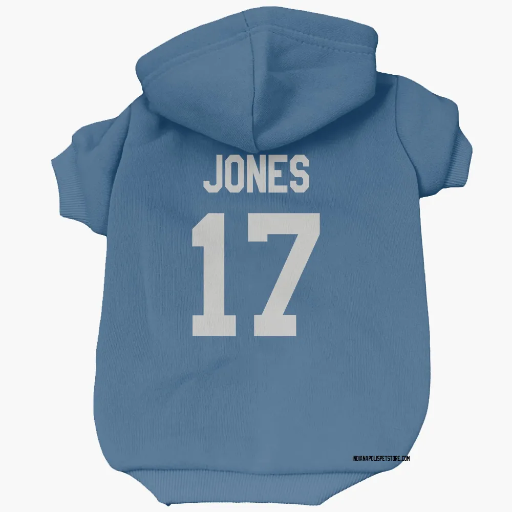 Indianapolis Colts Daniel Jones Royal Pet Hoodie for Dog & Cat