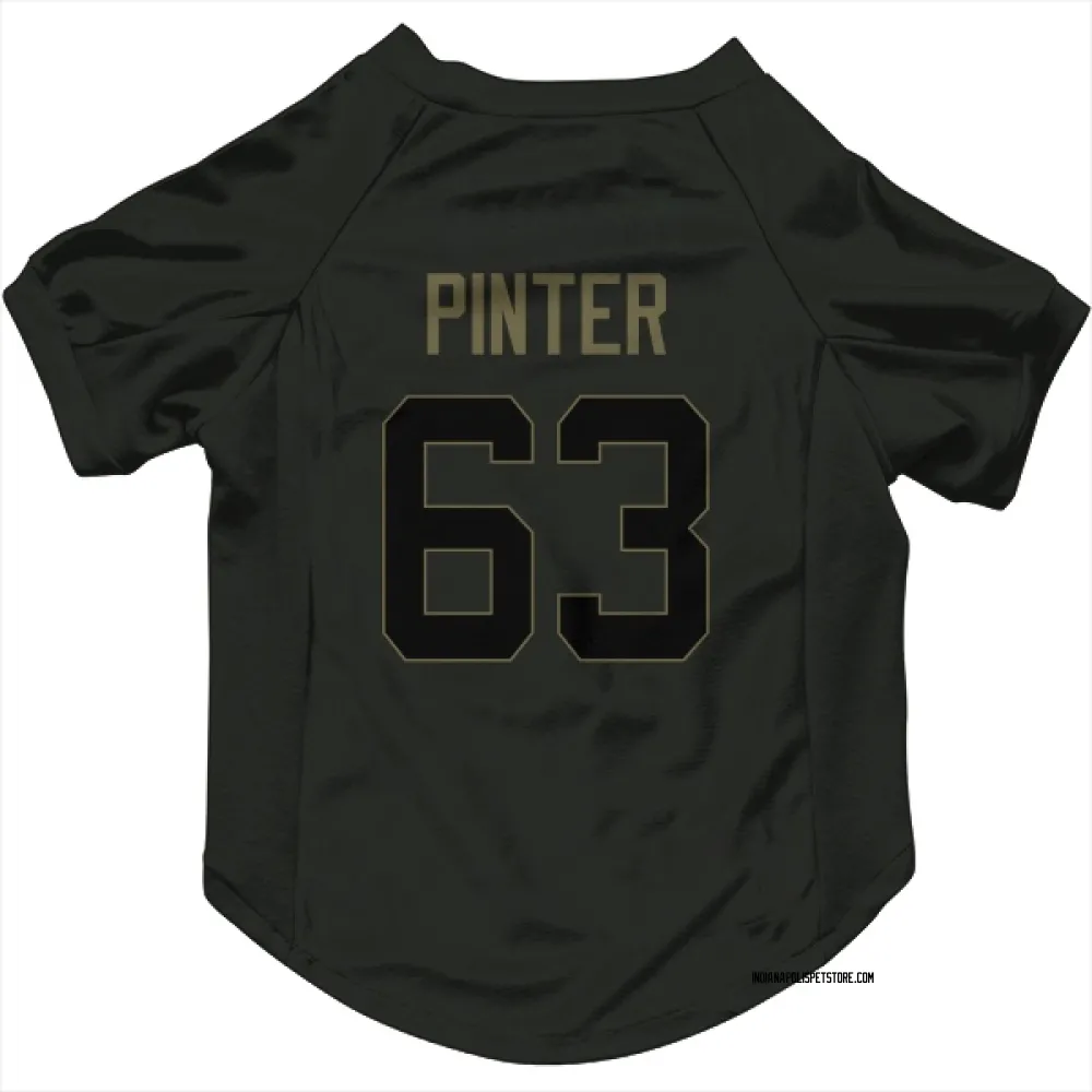 Indianapolis Colts Danny Pinter Black Service Pet Jersey for Dog & Cat