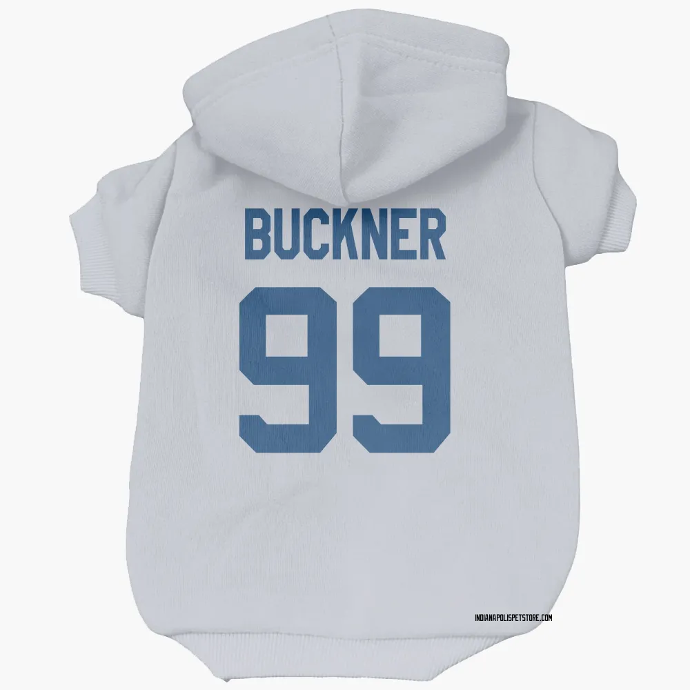 Indianapolis Colts DeForest Buckner White Pet Hoodie for Dog & Cat