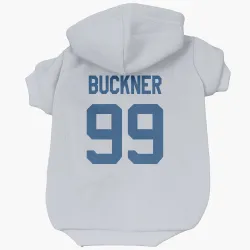 Indianapolis Colts DeForest Buckner White Pet Hoodie for Dog & Cat