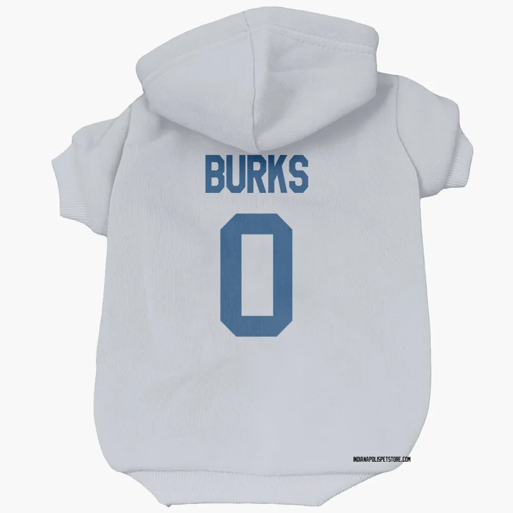 Indianapolis Colts Deion Burks White Pet Hoodie for Dog & Cat