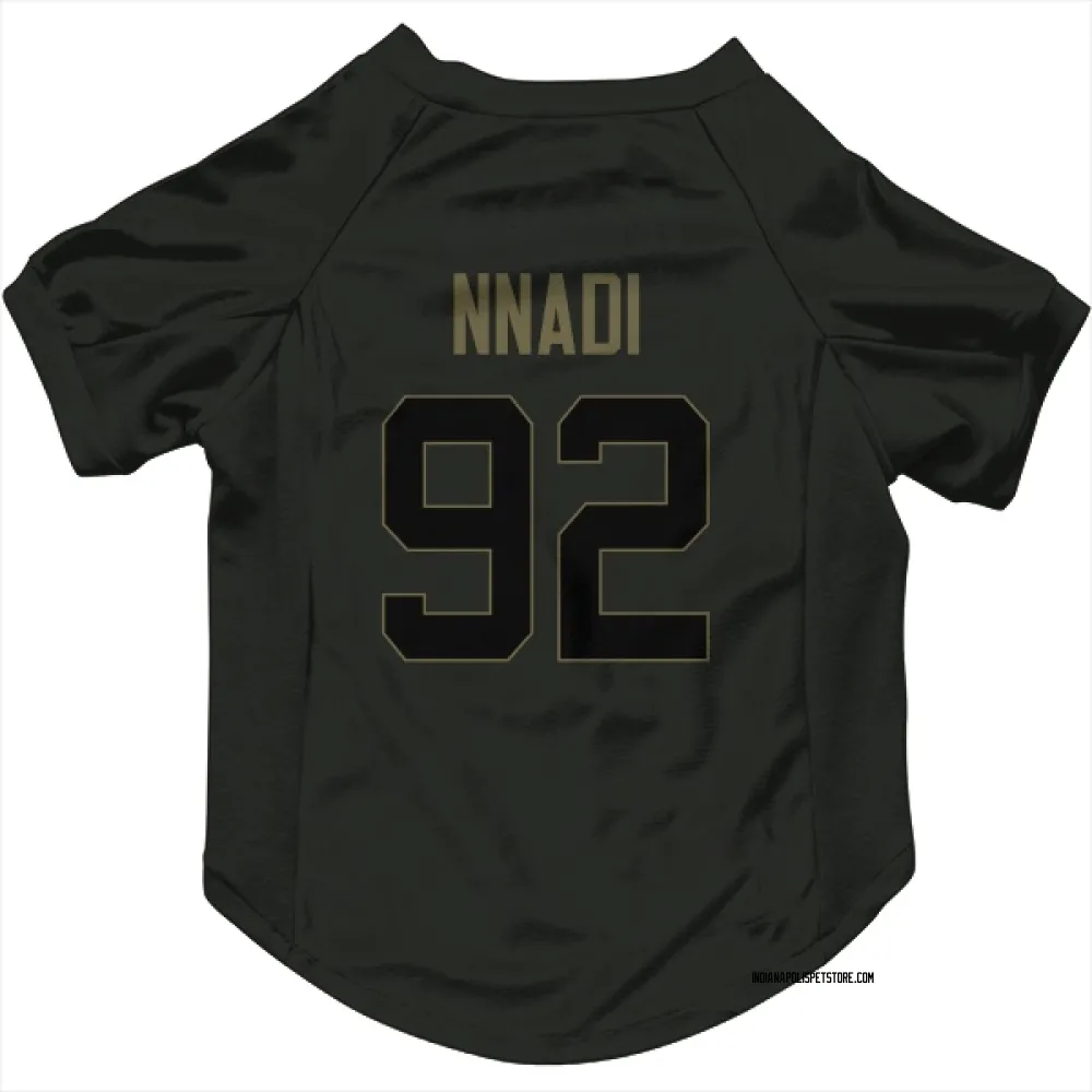 Indianapolis Colts Derrick Nnadi Black Service Pet Jersey for Dog & Cat
