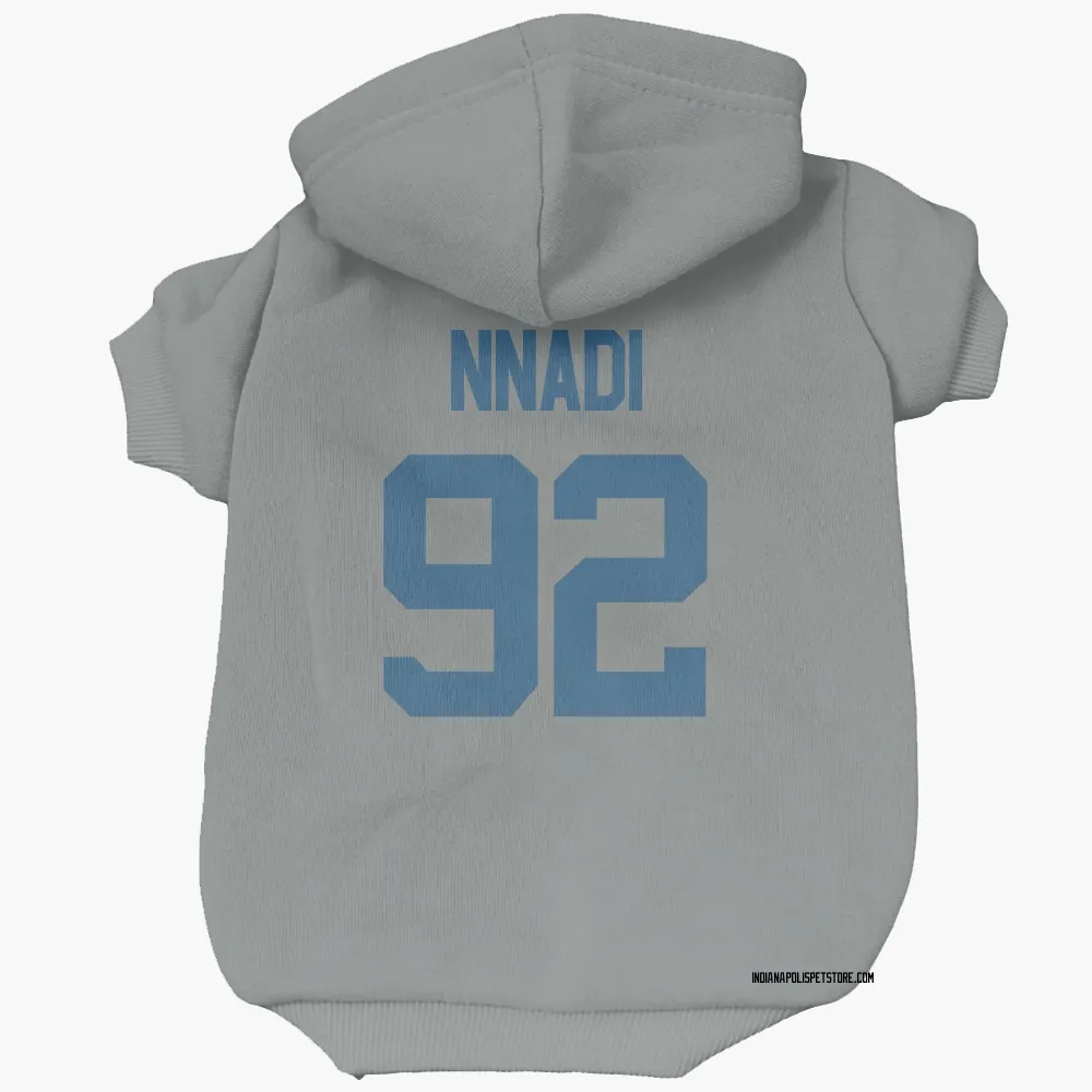 Indianapolis Colts Derrick Nnadi Gray Pet Hoodie for Dog & Cat