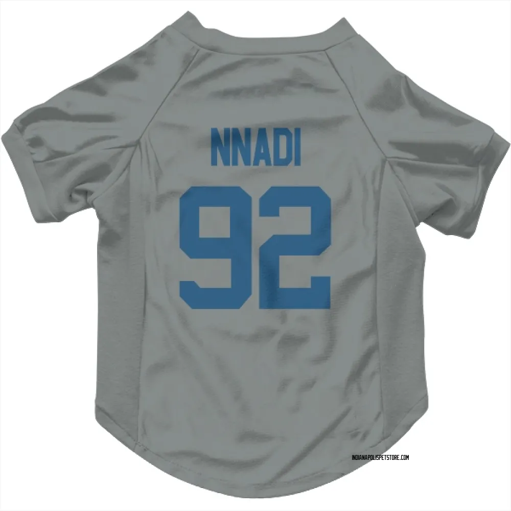 Indianapolis Colts Derrick Nnadi Gray Pet Jersey for Dog & Cat