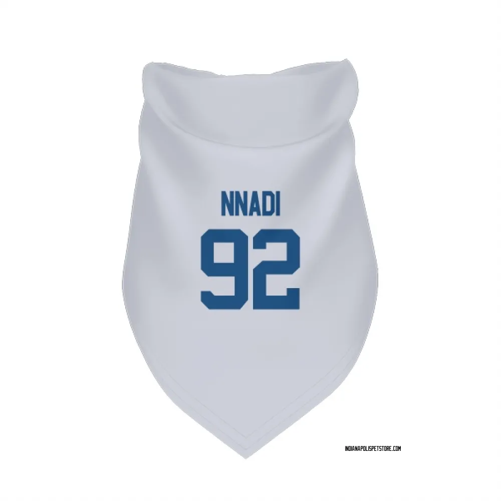 Indianapolis Colts Derrick Nnadi White Pet Bandana for Dog & Cat