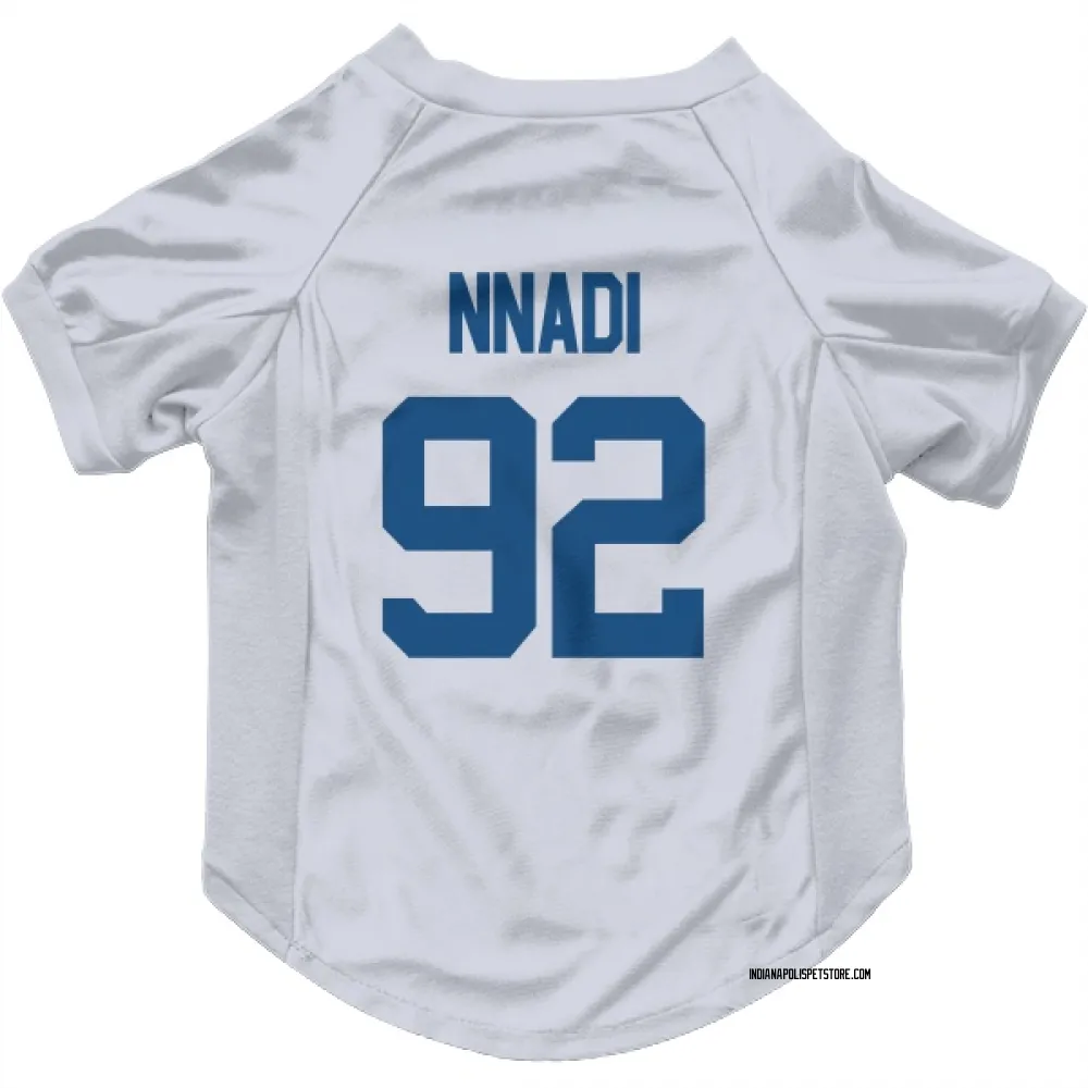 Indianapolis Colts Derrick Nnadi White Pet Jersey for Dog & Cat