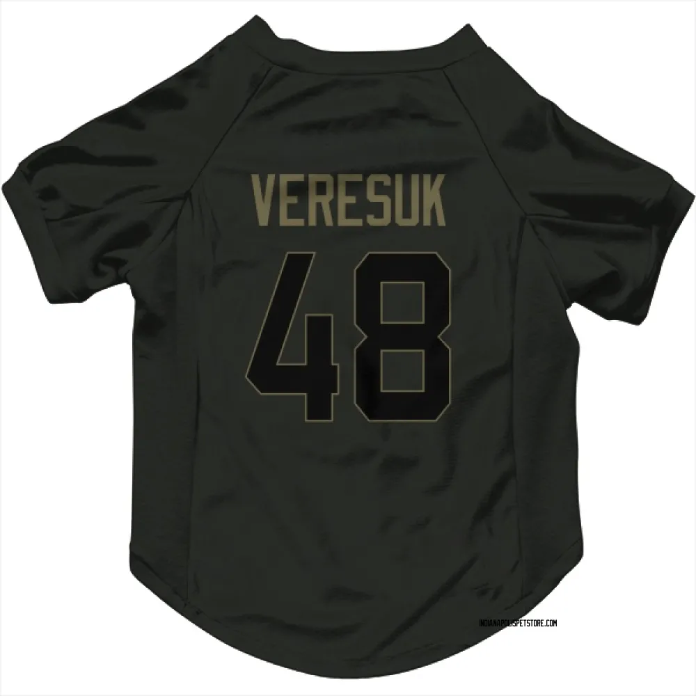 Indianapolis Colts Devin Veresuk Black Service Pet Jersey for Dog & Cat