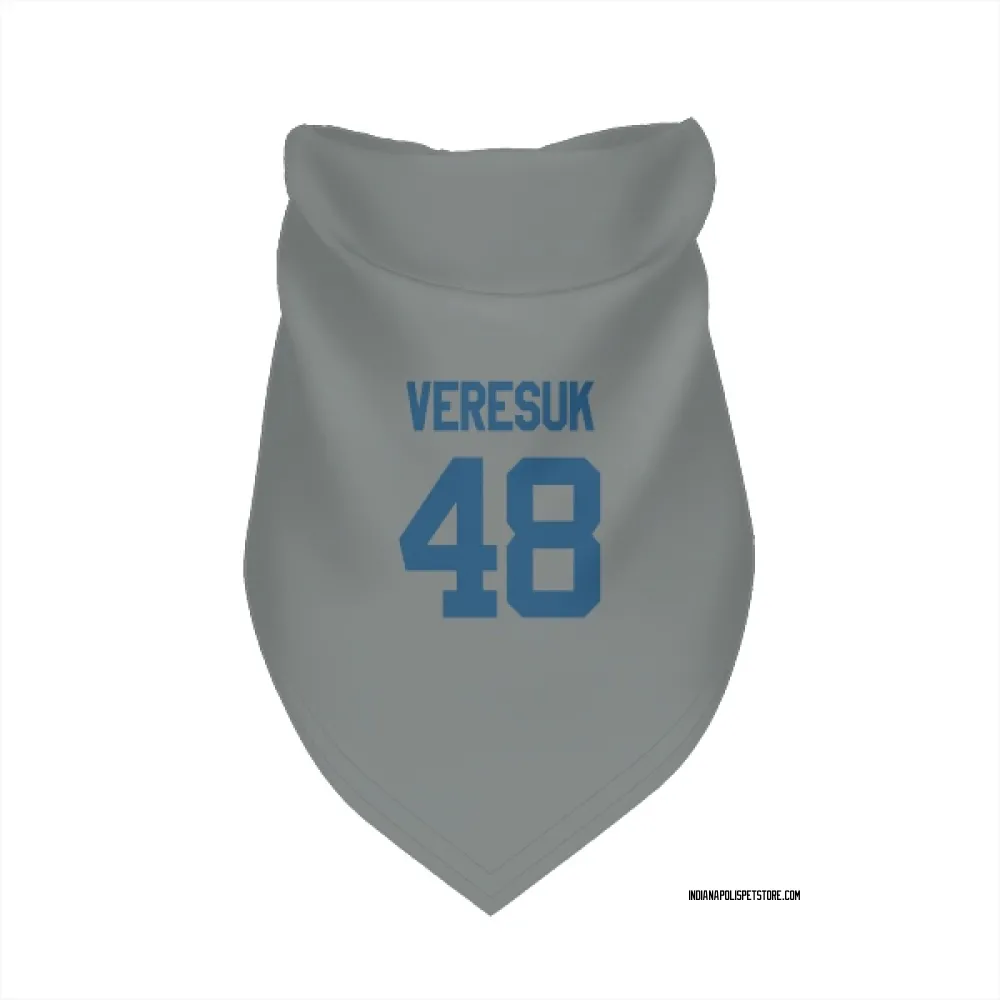 Indianapolis Colts Devin Veresuk Gray Pet Bandana for Dog & Cat