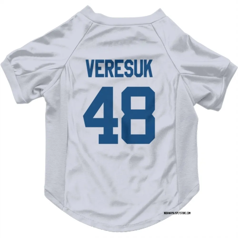 Indianapolis Colts Devin Veresuk White Pet Jersey for Dog & Cat