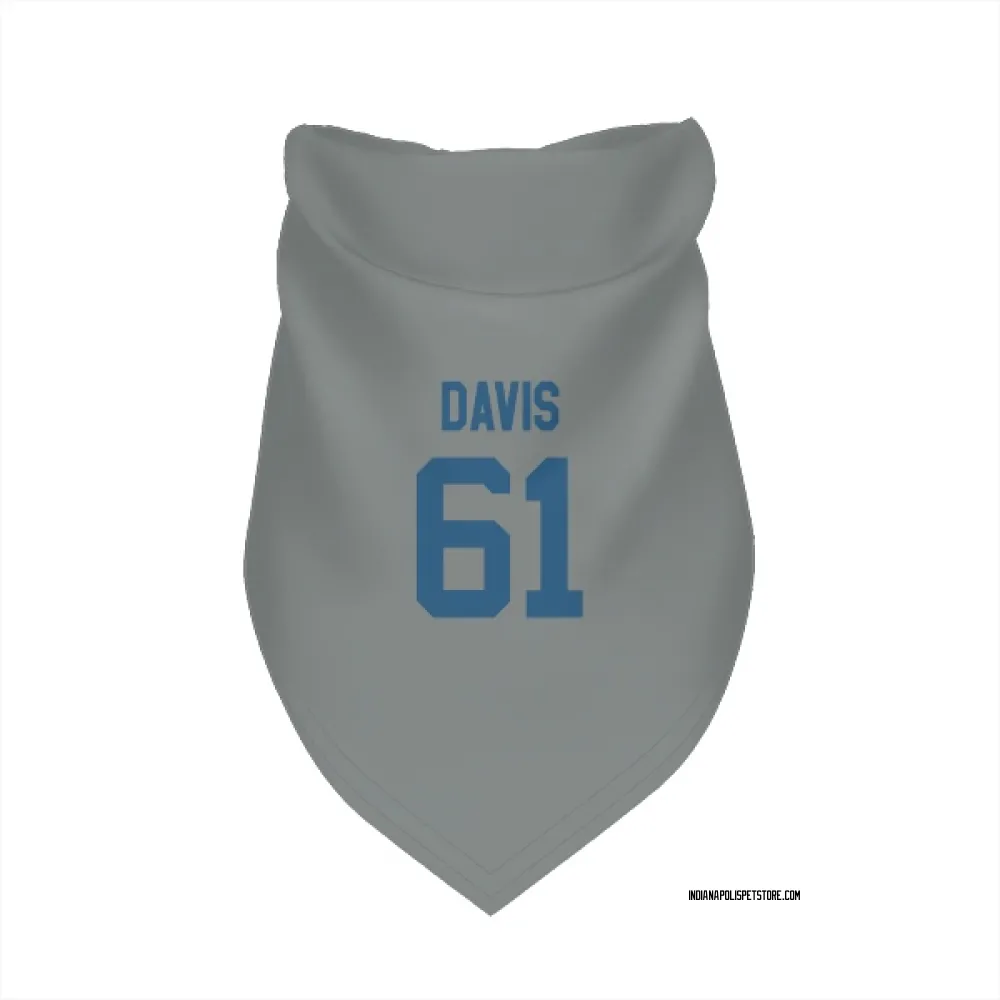 Indianapolis Colts Devonta Davis Gray Pet Bandana for Dog & Cat