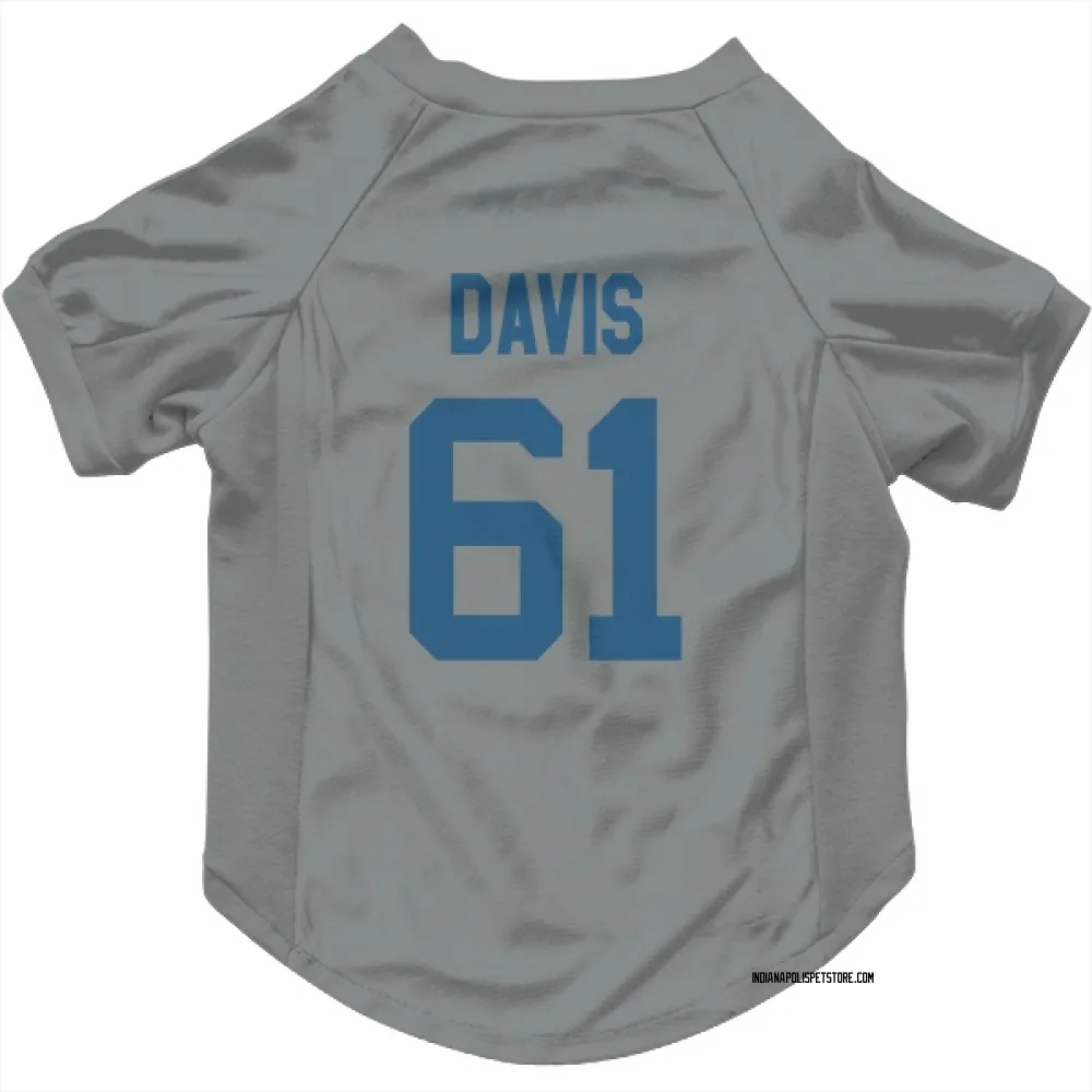 Indianapolis Colts Devonta Davis Gray Pet Jersey for Dog & Cat