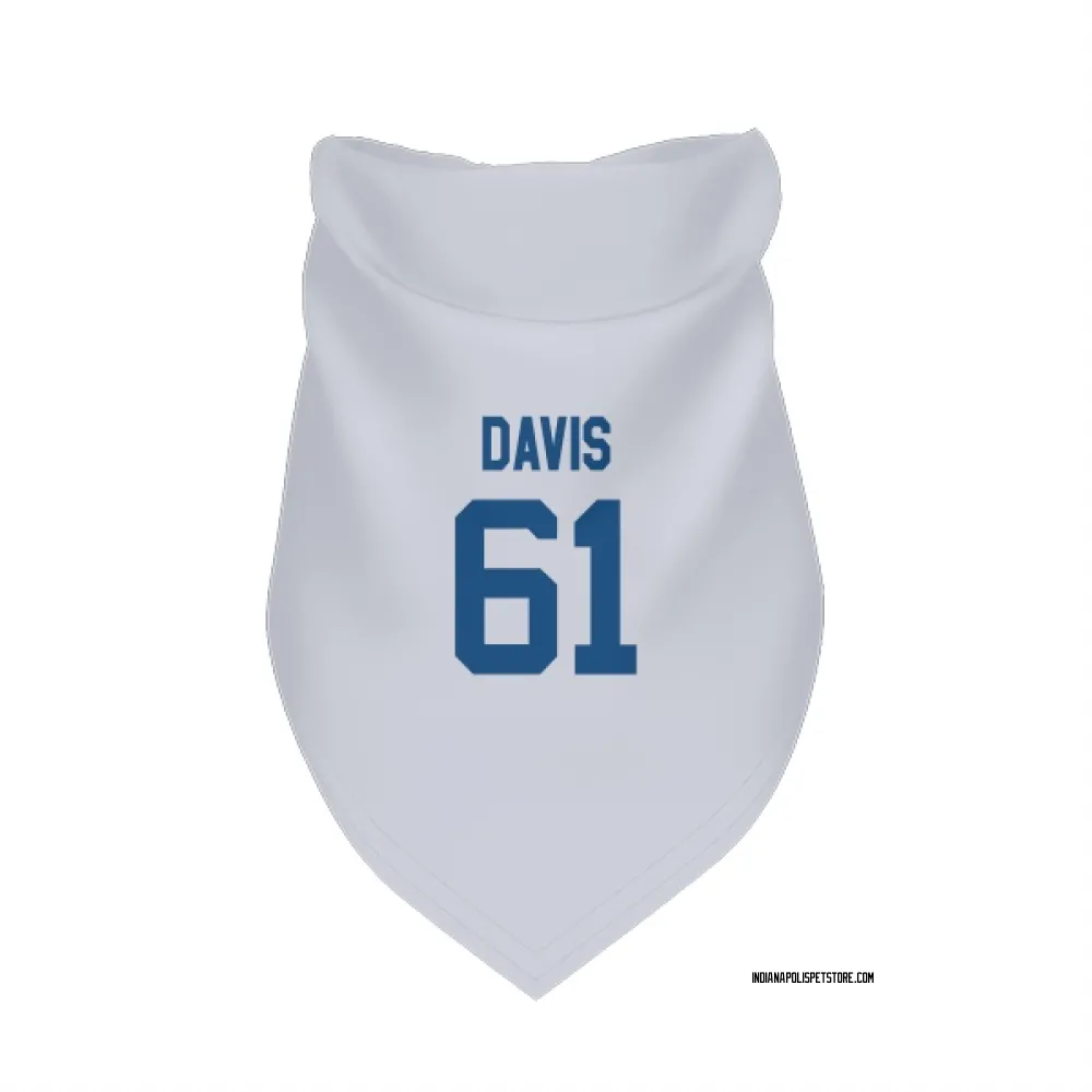Indianapolis Colts Devonta Davis White Pet Bandana for Dog & Cat