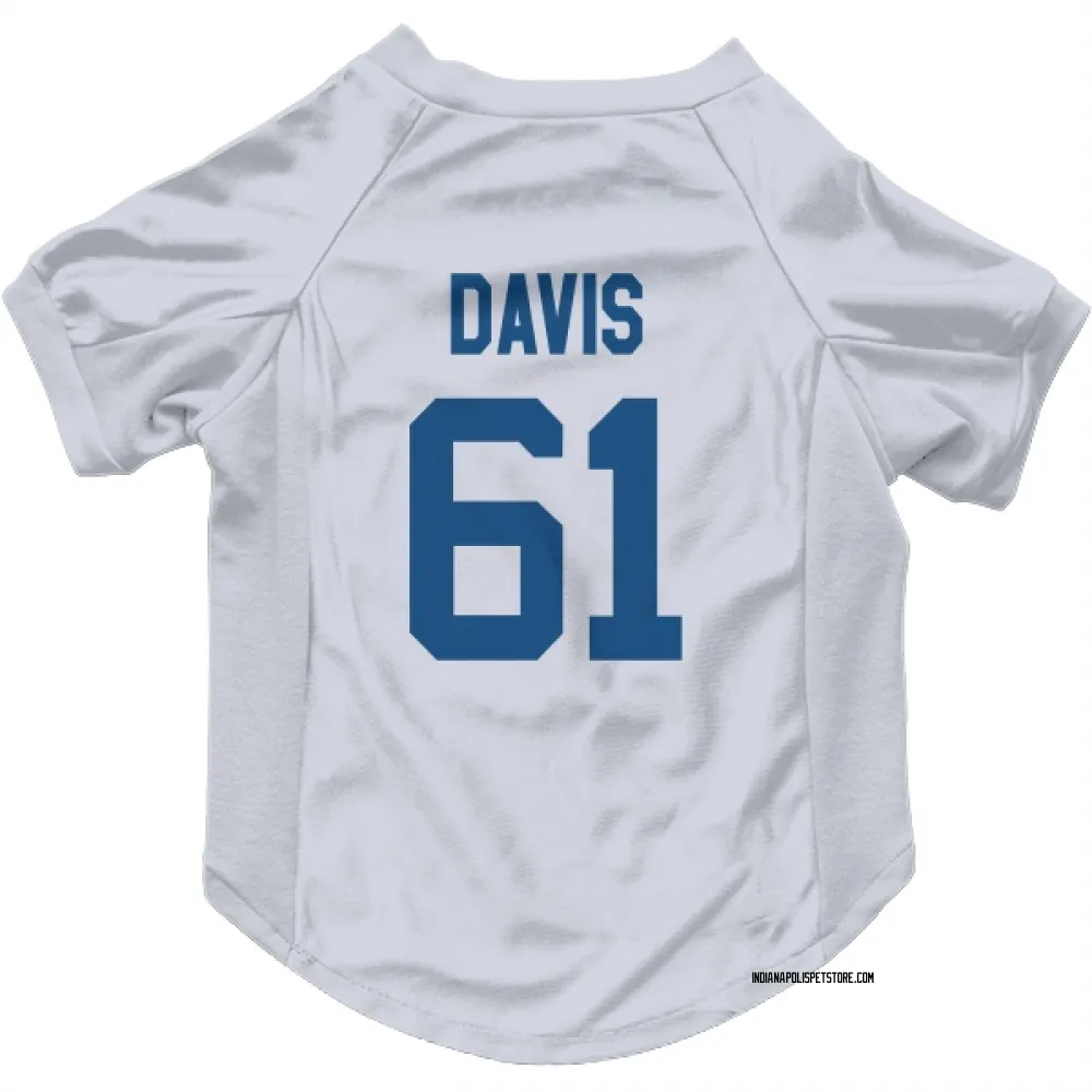 Indianapolis Colts Devonta Davis White Pet Jersey for Dog & Cat