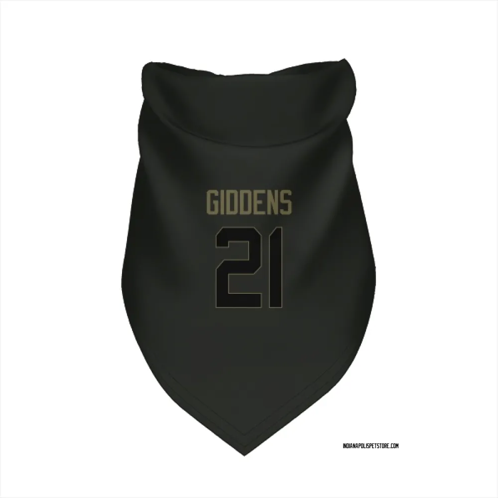 Indianapolis Colts DJ Giddens Black Service Pet Bandana for Dog & Cat