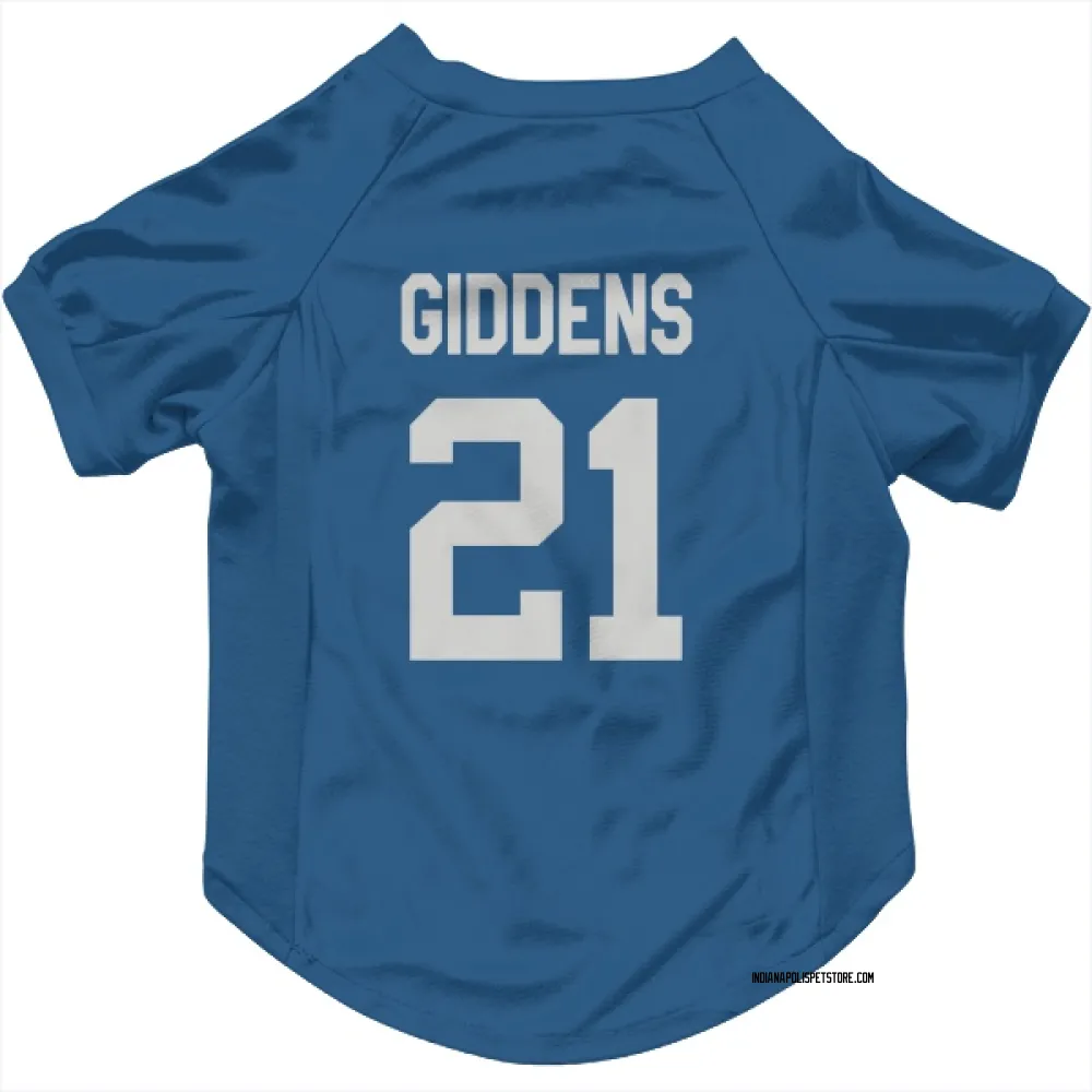 Indianapolis Colts DJ Giddens Royal Pet Jersey for Dog & Cat