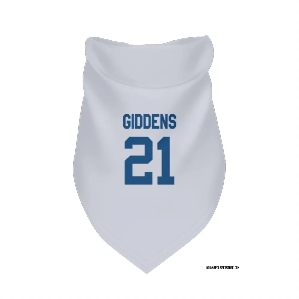 Indianapolis Colts DJ Giddens White Pet Bandana for Dog & Cat