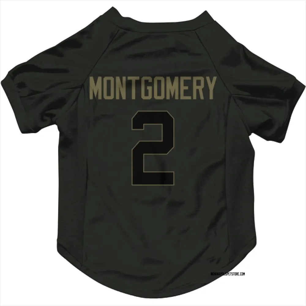 Indianapolis Colts D.J. Montgomery Black Service Pet Jersey for Dog & Cat